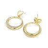 Rack Plating Brass Micro Pave Cubic Zirconia Studs Earrings EJEW-B047-03G-03-2