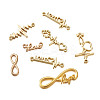 Tibetan Style Alloy Infinity Connectors & Heart Beat Shapes  Links & Word Love Pendants  PALLOY-TA0001-93G-RS-19