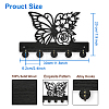 Wood & Iron Wall Mounted Hangers HJEW-WH0055-146-2