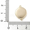 Brass Enamel Oval with Flower Connector Charms KK-M308-06G-01-3