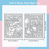 Carbon Steel Cutting Dies Stencils DIY-WH0309-1450-6