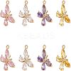 12Pcs 6 Colors Glass Pendants GLAA-NB0001-29-1