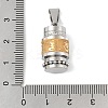 Buddhist Healing Prayer Wheel 304 Stainless Steel Pendants STAS-F168-67A-PG-3