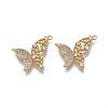 Brass Micro Pave Clear Cubic Zirconia Pendants KK-S355-008-NF-1