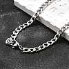 Non-Tarnish 304 Stainless Steel Curb Chain/Twisted Chain Necklace Making X-STAS-A028-N122P-1