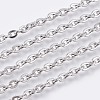 Tarnish Resistant 304 Stainless Steel Cable Chains CHS-F006-01F-P-1