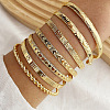 7Pcs 7 Styles Alloy Cuff Bangle Set for Women WG7D095-01-1