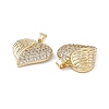 Brass Clear Cubic Zirconia Pendants KK-E068-VA126-2-3