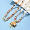 Natural Myanmar Jade Pendant Necklaces for Women NJEW-G165-01B-G-2