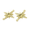 Brass Micro Pave Clear & Black Cubic Zirconia Connector Charms KK-E068-VB040-3
