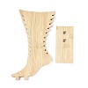 Foot Shaped Bamboo Anklet Storage Jewelry Rack ODIS-G018-01B-01-3
