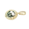 Brass Enamel Pendants KK-F886-01G-02-2