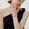 1Pc Adjustable PU Leather Pave Cubic Zirconia Bracelets for Women BJEW-LP0003-41B-1