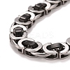 201 Stainless Steel Byzantine Chain Bracelets STAS-E160-06EBP-2