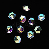 Hexagon Transparent Glass Cabochons MRMJ-T009-120-1