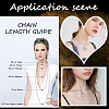 30Pcs 304 Stainless Steel Flat Cable Chain Necklaces Set STAS-BBC0005-02-6
