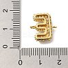 Brass Micro Pave Cubic Zirconia Letter Links KK-I717-04E-3