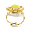Bowknot 304 Stainless Steel Open Cuff Ring RJEW-Z037-02G-03-3