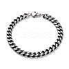Men's Retro 304 Stainless Steel Curb Chain Bracelets BJEW-I293-12AS-1
