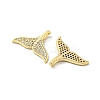 Brass Micro Pave Clear Cubic Zirconia Pendants KK-H460-35G-2