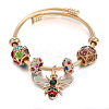 European Style Bees 201 Stainless Steel Charms Bangles DW3223-2