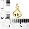 Brass Pave Clear Cubic Zirconia Pendants KK-G554-09B-G-3
