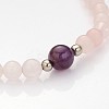 Personalized Dual-use Round Gemstone Beads 4-Layer Stretch Wrap Bracelets/Necklaces BJEW-JB01906-01-10