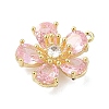 Brass Micro Pave Cubic Zirconia Pendants KK-S514-02C-G-2