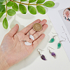 3 Pairs 3 Styles Natural Mixed Gemstone Wings Dangle Earrings with Brass Pins for Women EJEW-FI0003-19-3