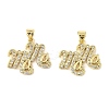 Mother's Day Brass Micro Pave Cubic Zirconia Pendants KK-M324-02H-G-1