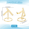 8Pcs Iron Crystal Mineral Display Holder ODIS-TW0001-01-2