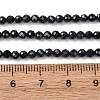 Natural Black Sapphire Beads Strands G-P625-3mm-01-5