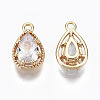Brass Micro Cubic Zirconia Charms KK-N231-176-NF-2