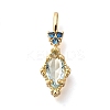 Brass Glass Pendants KK-U061-20G-02-1