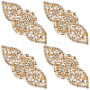 Alloy Glass Rhinestone Cloth Cabochons DIY-WH0265-46G-1