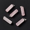 Natural Rose Quartz Pendants G-E135-02P-11-2