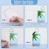 16Pcs Rectangle Acrylic Photo Frame Keychain KEYC-CA0001-34-5