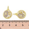 Real 18K Gold Plated Brass Micro Pave Cubic Zirconia Pendants KK-L209-056G-03-3