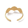 304 Stainless Steel Open Cuff Rings for Women RJEW-M020-06G-05-3