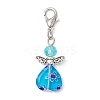 Electroplate Glass & Handmade Millefiori Lampwork Pendants Decorations HJEW-JM03600-01-4