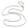 Brass Link Chain Necklaces for Women NJEW-D302-46P-4
