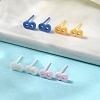 Hypoallergenic Bioceramics Zirconia Ceramic Stud Earrings EJEW-C065-03I-1