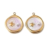 304 Stainless Steel Enamel Pendants STAS-I371-04G-02-1