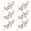 6Pcs Zinc Alloy Rhinestone Hair Bobby Pins PHAR-GO0001-10-1