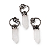 Natural Quartz Crystal Faceted Pointed Bullet Pendants G-A221-03D-1