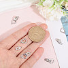 5 Sets Brass Micro Pave Clear Cubic Zirconia Fold Over Clasps KK-CA0002-67P-3