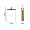 Alloy Open Back Bezel Big Pendants PALLOY-TA0021-02AB-8