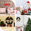 2 Rolls 2 Styles Christmas Printed Linen Ribbon OCOR-GF0002-72-5