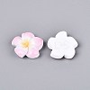 Plumeria Flower Opaque Resin Cabochons CRES-T025-30M-01-3