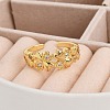 Rack Plating Brass Micro Pave Clear Cubic Zirconia Cuff Rings for Women RJEW-M028-112G-3